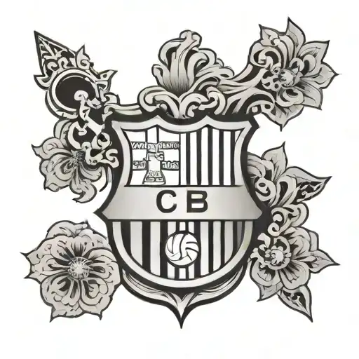 barcelona logo with 824 tattoo design idea