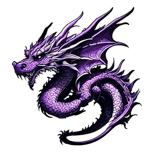 Dragon fourth wing violet tattoo design tattoo design idea