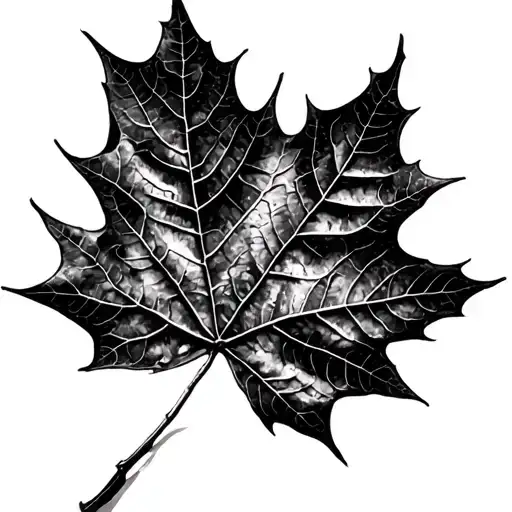 thick sugar maple branch tattoo design idea