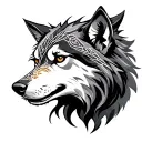 Celtic Wolf tattoo design idea