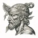 Michelangelo blindfolded tattoo design idea