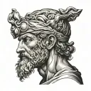 Michelangelo blindfolded tattoo design idea