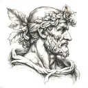 Michelangelo blindfolded tattoo design idea