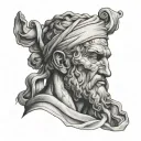 Michelangelo blindfolded tattoo design idea