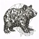 wombat surrounded tattoo design idea