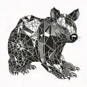 wombat surrounded tattoo design idea