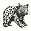 wombat surrounded tattoo design idea