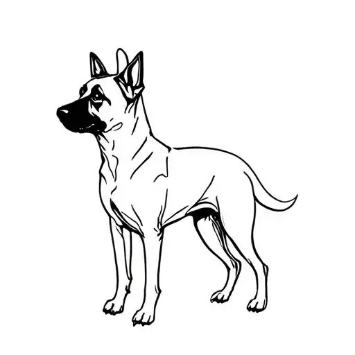 Belgian Malinois tattoo design idea