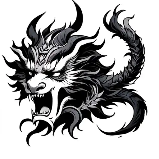 Rahu tattoo design idea