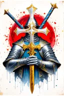 ceusades cross knights Templar knight with a sword tattoo design idea