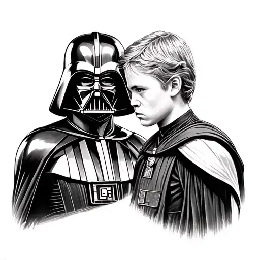 Star wars darth vader vs anakin tattoo design idea