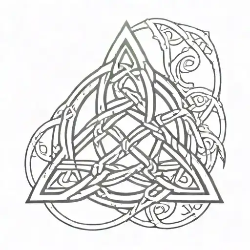 celtic trinity knot tattoo design idea
