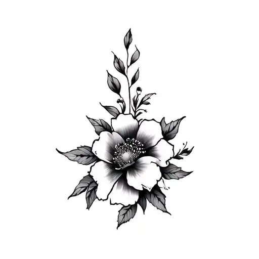 Coverup Floral tattoo design idea