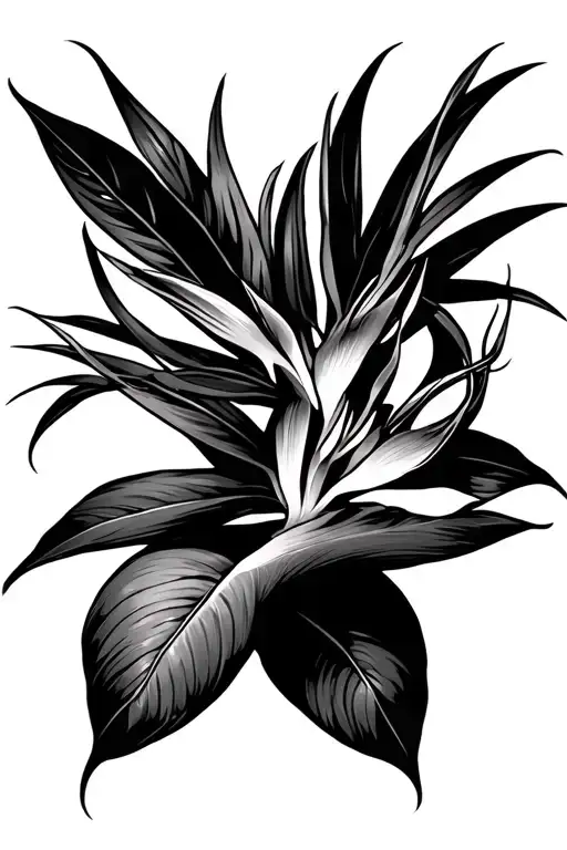 bird of paradise flower . Must have movement to it, at  collarbone, curve up the side of the neck and behind ear tattoo design idea