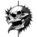Raven Skull tattoo design idea