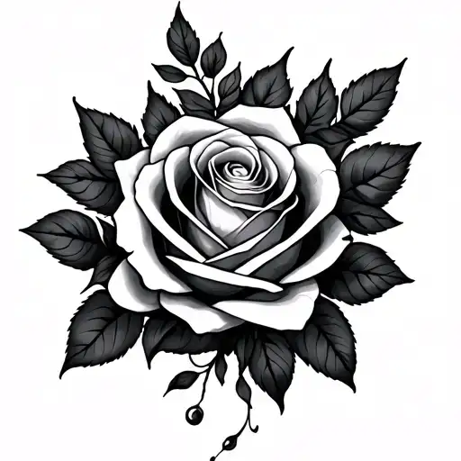 999 with roses tattoo design idea