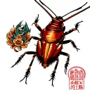 Cockroach tattoo design idea