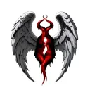 angel and devil wings tattoo design idea
