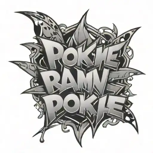 graffiti name Poke tattoo design idea