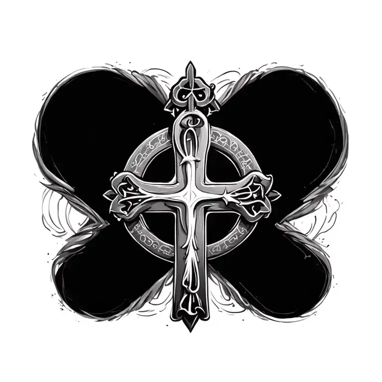 Christianity crosses and other symbols  tattoo design idea