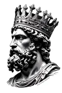 King David statue face simple tattoo tattoo design idea