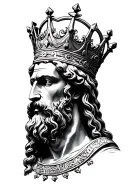 King David statue face simple tattoo tattoo design idea