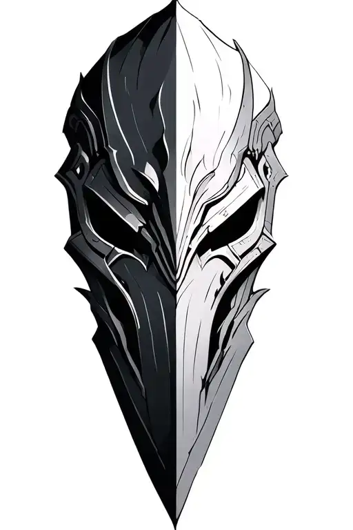 Shadow of Warframe Excalibur tattoo design idea