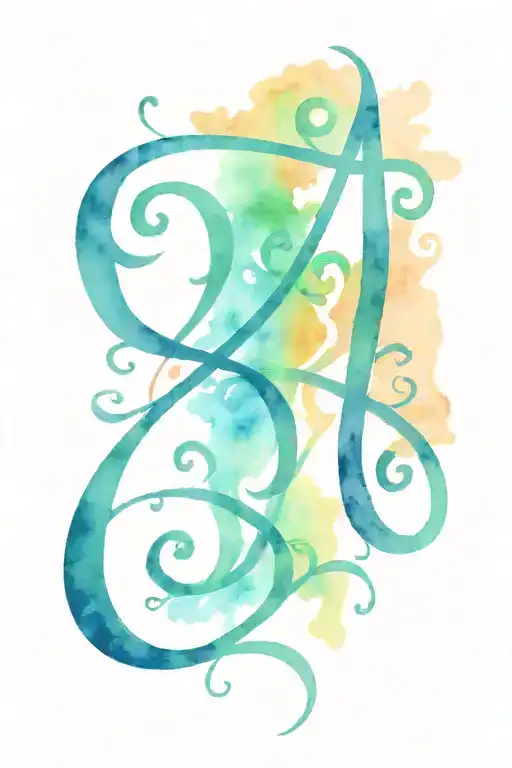 twin flames with a 23 incorporated and the word evidence written in Hebrew in an old school style tattoo design idea