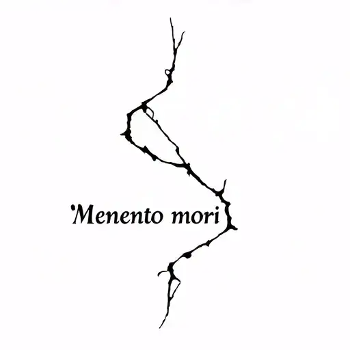 kintsugi style tattoo where I mention the word "Memento mori" tattoo design idea
