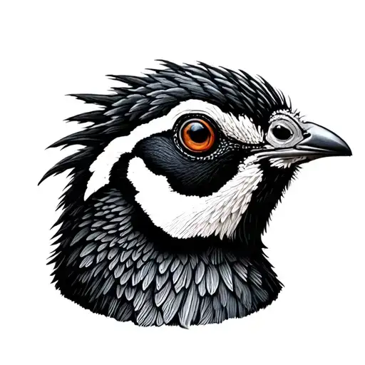 pheasant head cross stitch pattern tattoo design idea
