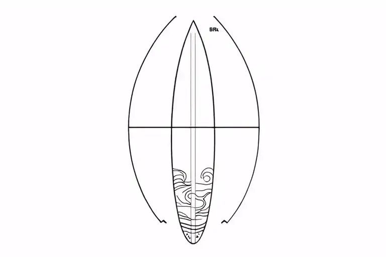 "Brierra" Surf Board tattoo design idea
