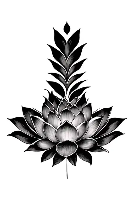 lotus flower mandala tattoo design idea