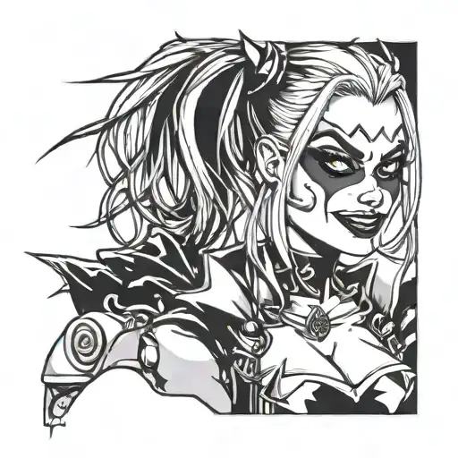 Harley Quinn tattoo design idea