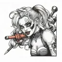Harley Quinn tattoo design idea