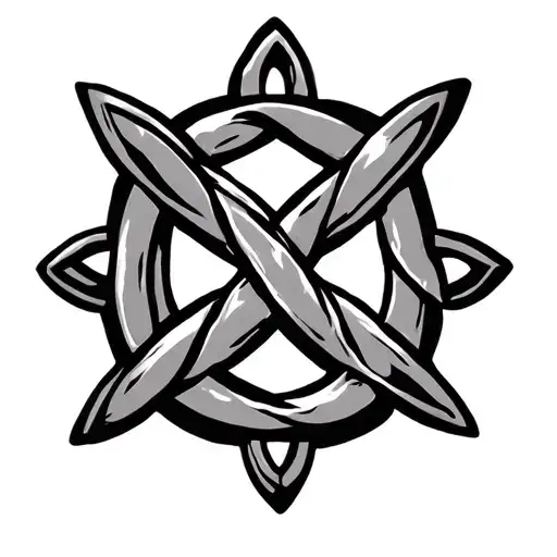 4 points celtic fathers knot tattoo design idea