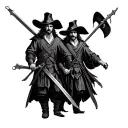 three musketeers tattoo design idea