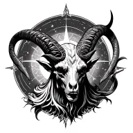 baphomet celestial tattoo design idea