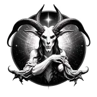 baphomet celestial tattoo design idea