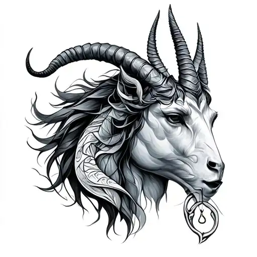 Aquarius And Capricorn tattoo design idea