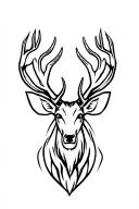 elk tattoo design idea