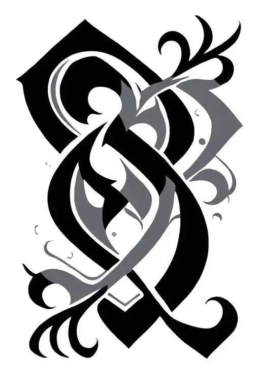 neotribal y2k cybersigilism tattoo design idea