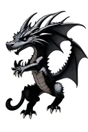 toothless dragon flying tattoo design idea