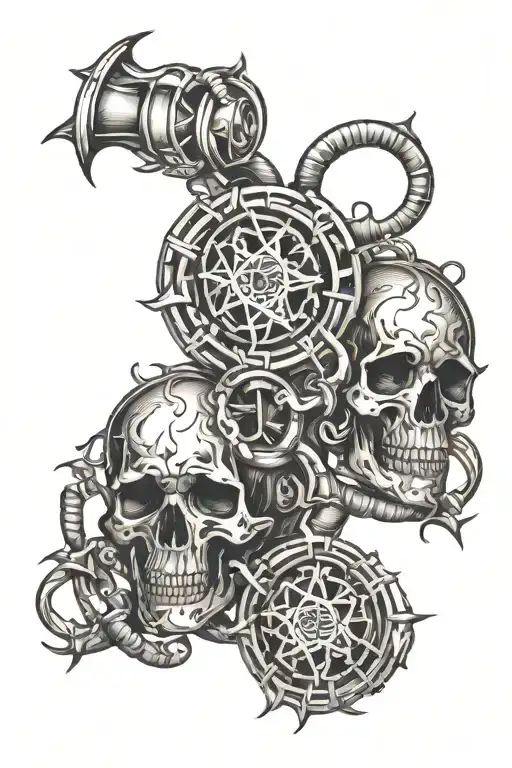 diabetes type 1 medical alert sign intertwined tattoo design idea