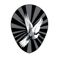 dove sun rays tattoo design idea
