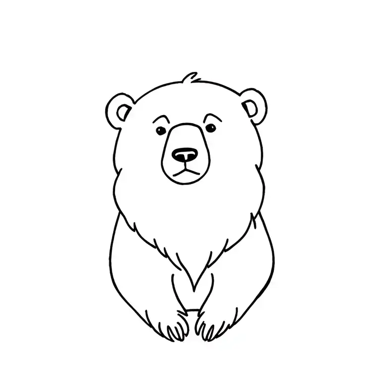 Berlin bear looking tattoo design idea