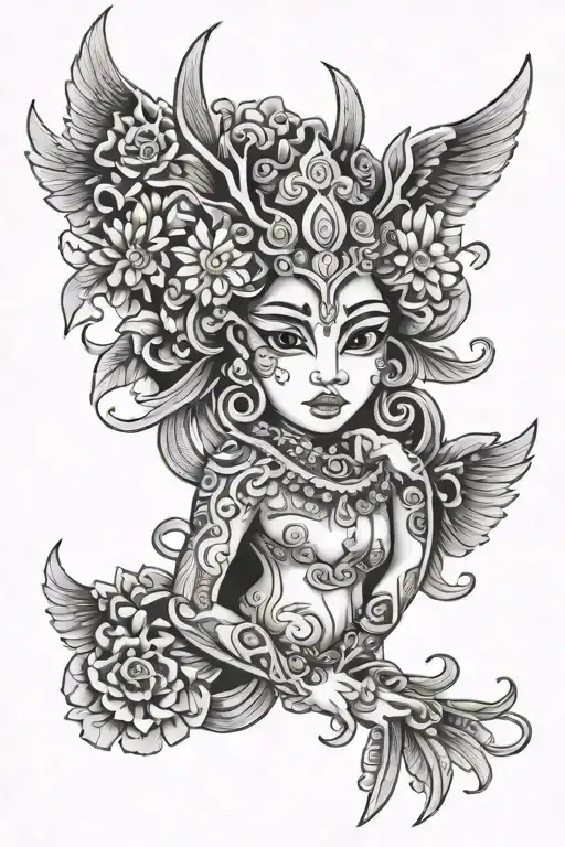 balinese tatoo black and grey tattoo tattoo design idea