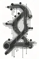 morse code flowing lines tattoo design idea