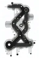 morse code flowing lines tattoo design idea