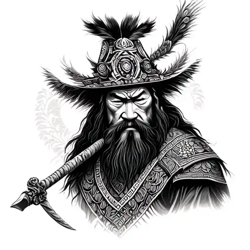 guan yu and hmong shaman tattoo design idea