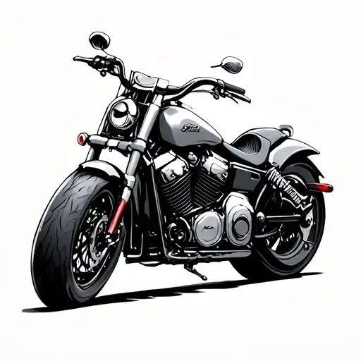 Motorbike tattoo design idea